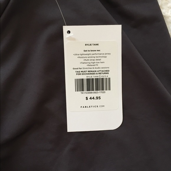 Fabletics crossback rylie tank iron XS new workout - Picture 2 of 4